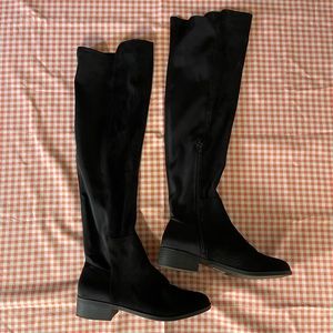 Black Knee High Boots